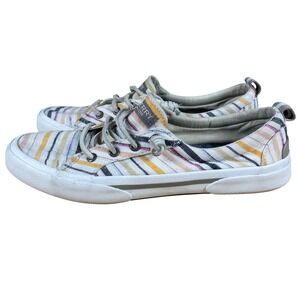 Sperry Top-Sider Boat Shoes Women's Size 7.5 Striped Memory Foam Sneakers Casual